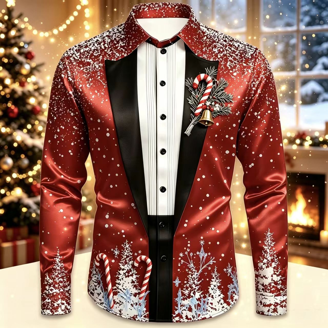 Men Christmas Satin Long Sleev - Mens Satin Silk Dress Shirt 리뷰 및 가격
