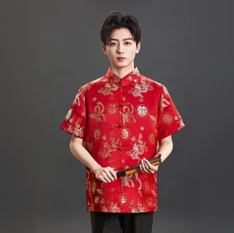 새로운 스타일의 중국풍 자수 새틴 소재 티셔츠, 남성용 - Mens Satin Silk Dress Shirt 리뷰 및 가격